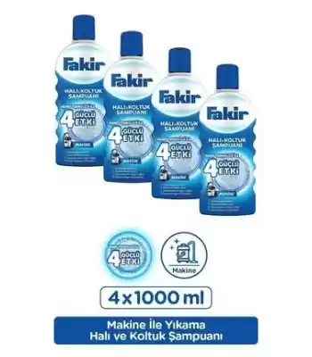 Fakir Halı Şamp. 1000ml Matik Klasik Paket 4lü