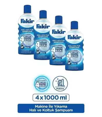 Fakir Halı Şamp. 1000ml Matik Lavanta Paket 4lü