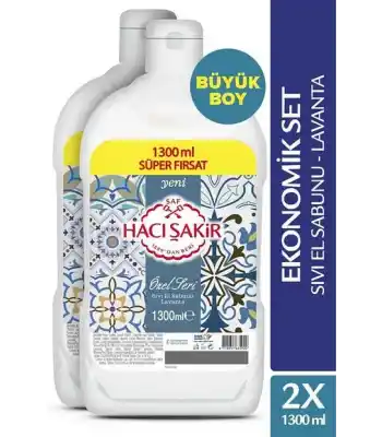 Hacı Şakir 1300ml Sıvı Sabun Paket 2li