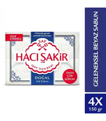 Hacı Şakir Banyo Sabunu Doğal Sabun 4x150gr
