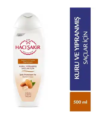 Hacı Şakir Şampuan 500ml 2ın1 Badem -kuru&yıpranmış