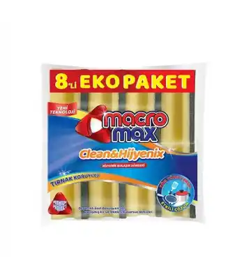 Macro Max Sünger Oluklu 8li