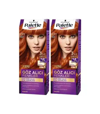 Palette Göz Alıcı Renkler 7,77 Yoğun Bakır Paket 2li