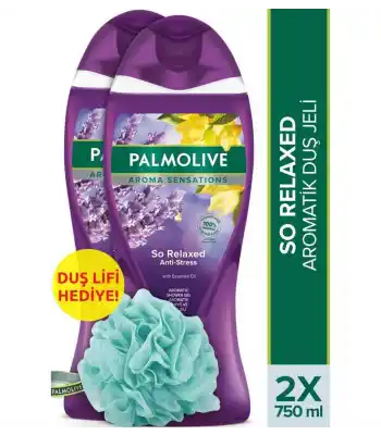 Palmolive Duş Jeli 500 Ml Relaxed Paket 2li +Lif Hediyeli