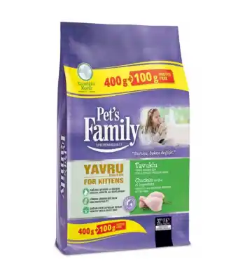 Pets Family 400+100 Gr Yavru Kedi Tavuklu