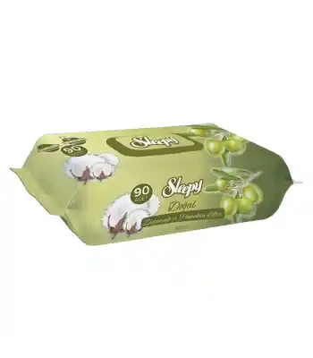 Sleepy Pamuk Zeytin 90lı Paket 24lü Islak Havlu
