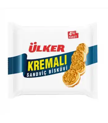 Ülker Kremalı Sandviç Bisküvi Sade4x61g