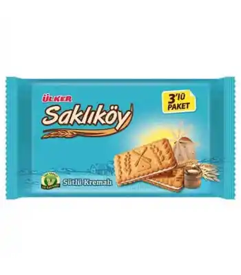 Ülker Saklıköy Sütlü Kremalı Bisküvi 3Lü MP