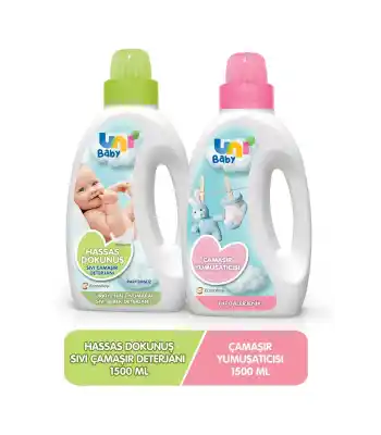 Unibaby Sıvı Sensitive Deterjan+yumuşatıcı 2li Set 1 YEŞİL 1 PEMPE