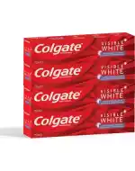 Colgate Vısıble White 75ml Beyazlık Koruma Paket 4lü 1adet diş fırçası kabı hediye