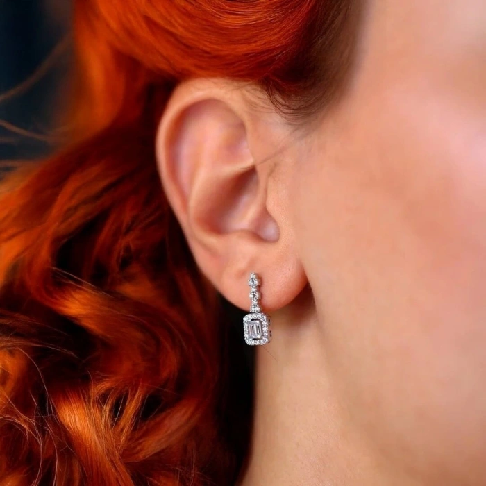 14 Ayar Altın Beyaz Çift Baget Set Takımı