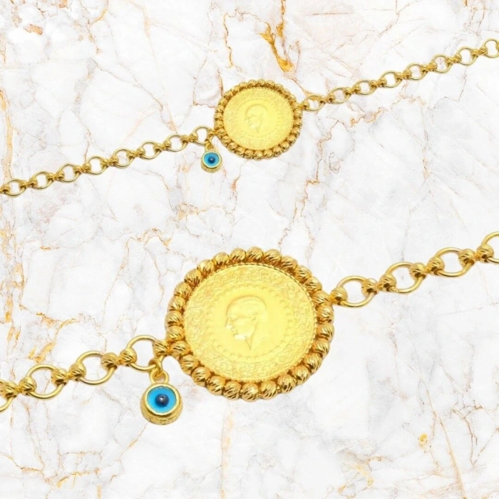 14 Ayar Altın Çeyrekli Bileklik