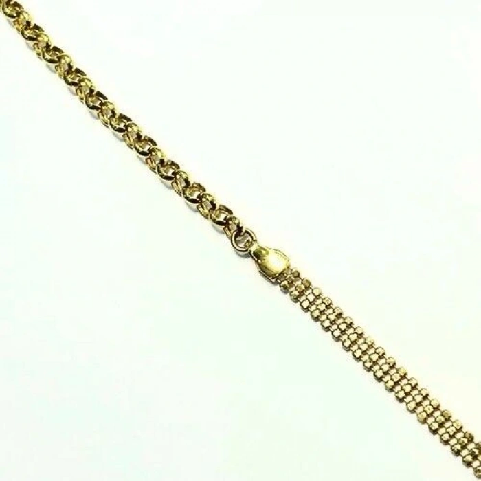 14 Ayar Altın Çift Zincir Bileklik