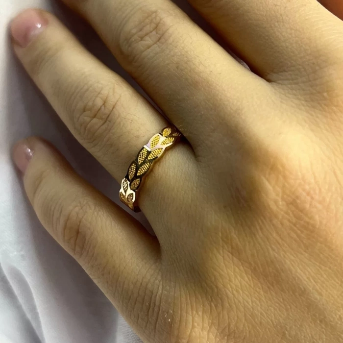 14 AYAR ALTIN ÇİFTLİ BAŞAK YÜZÜK