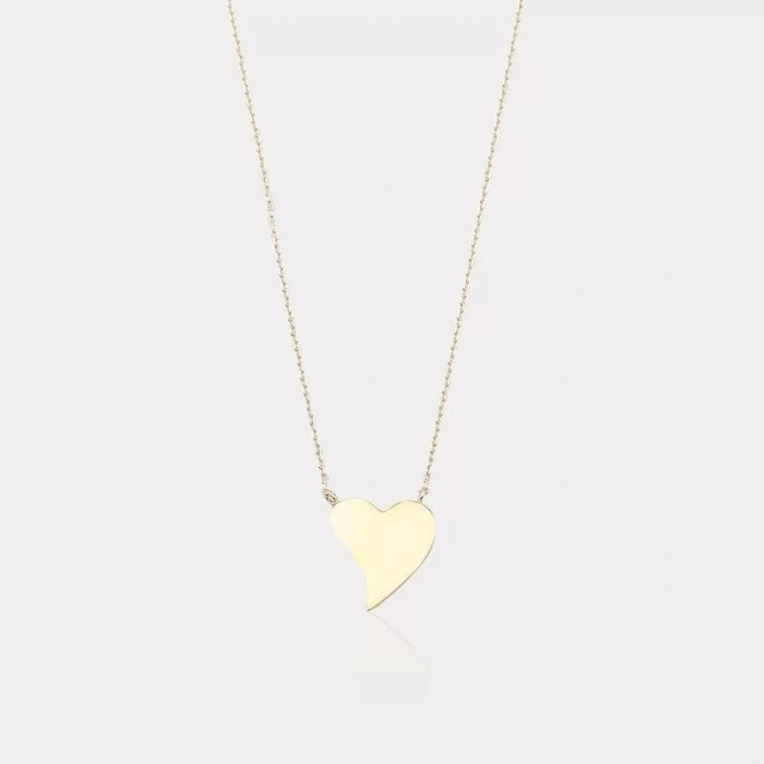 14 Ayar Altın Kalp Kolye
