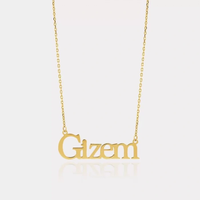 14 Ayar Altın Kişiye Özel İsimli Kolye