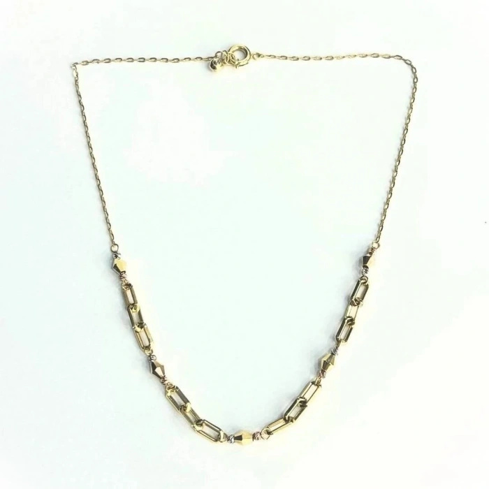 14 Ayar Altın Küp Dorika Zincir