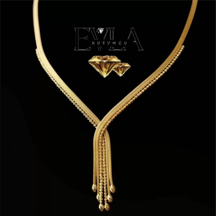 14 Ayar Altın Mesh Örgü Düğün Seti Takımı