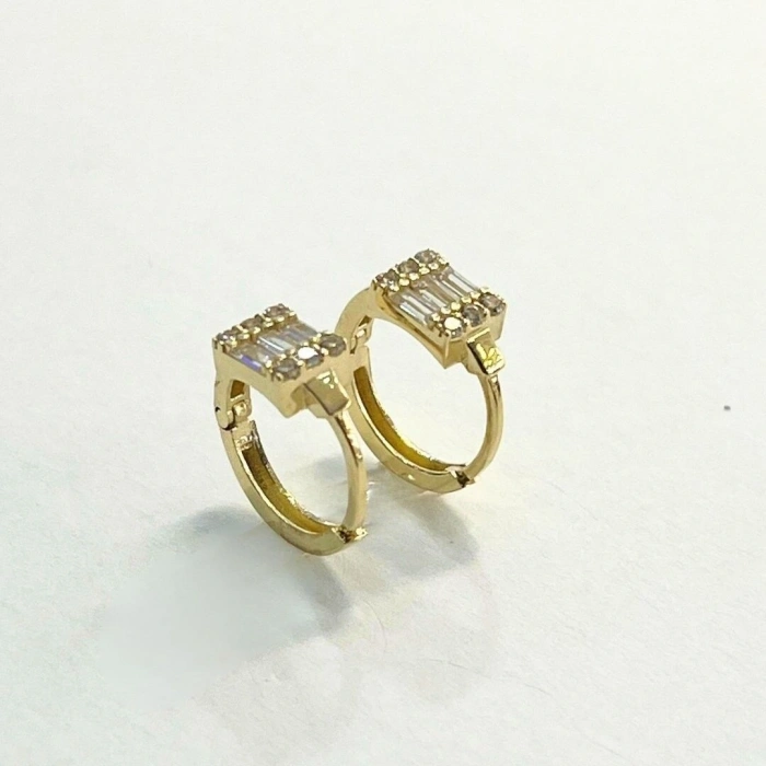 14 Ayar Altın Mini Baget Küpe