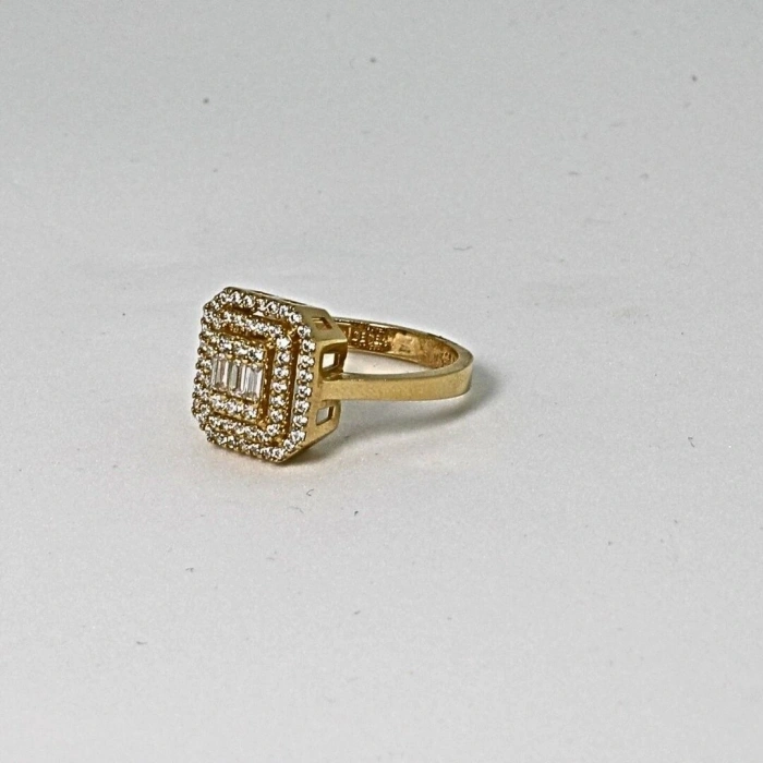 14 Ayar Altın Parçalı Baget Yüzük