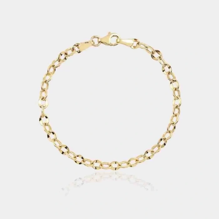 14 Ayar Altın Sade Çocuk Bilekliği