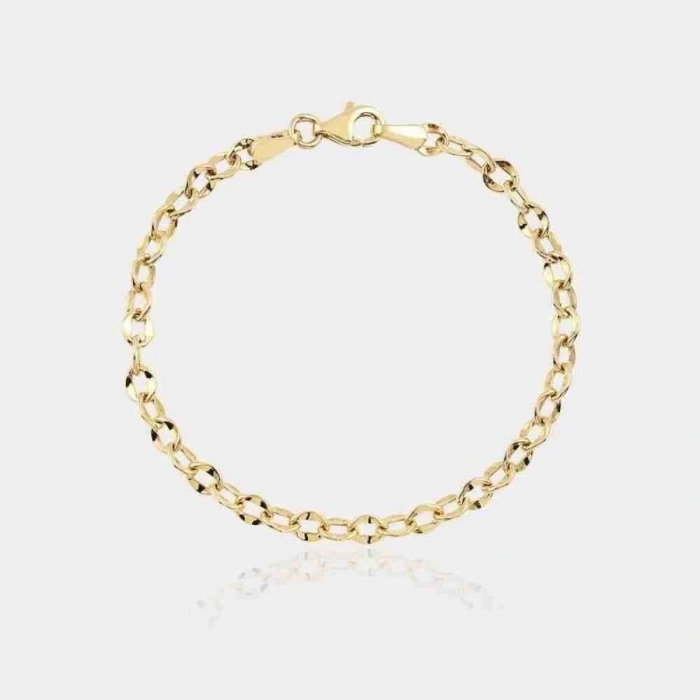 14 Ayar Altın Sade Çocuk Bilekliği