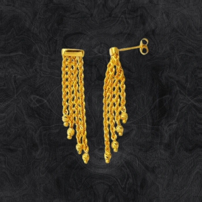 14 Ayar Altın Sarmal Örgülü Set Takımı