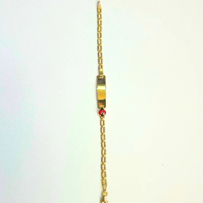 14 Ayar Altın Uğur Böceği Çocuk Bilekliği