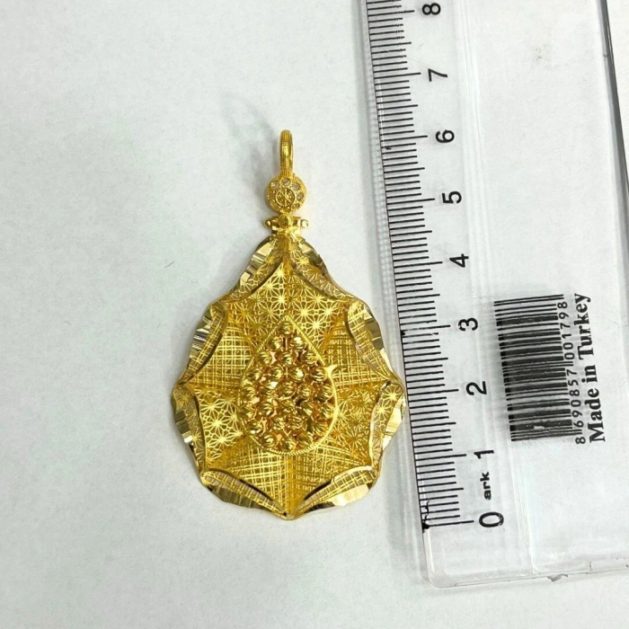 8 Ayar Altın Damla Dorika Kolye