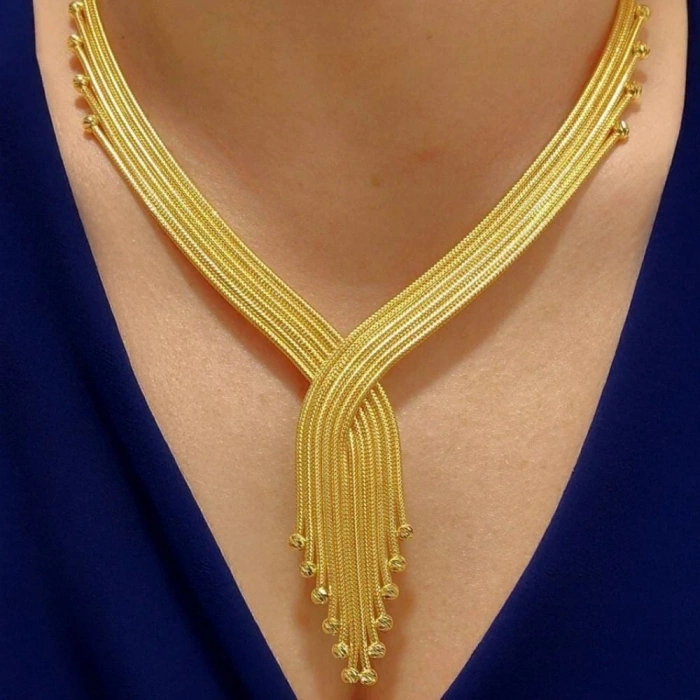 8 Ayar Altın Kalze Örgü Hasır Set Takımı