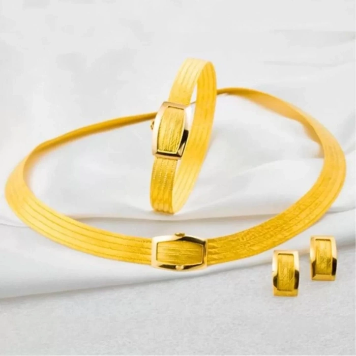 8 Ayar Altın Sade 5 Sıra Trabzon Hasır Set Takımı