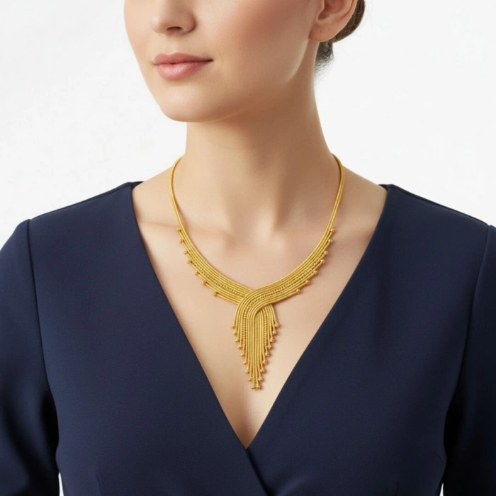 Altın Dorika Kalze Mesh Set Takımı