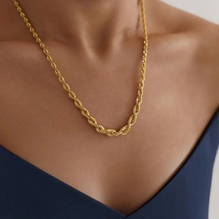 Altın Süzme Halat Zincir