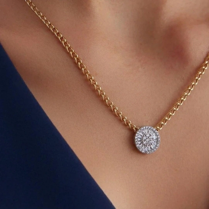 Altın Trapez Gurmet Zincir Kolye