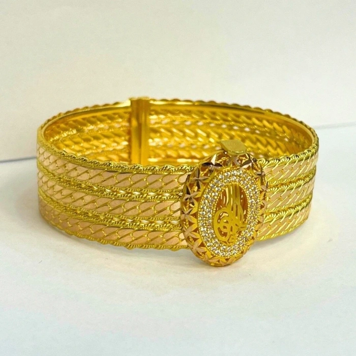 Sarı Altın 3 Sıra Burmalı Kelepçe