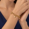 8 Ayar Altın Şans Charm Bileklik