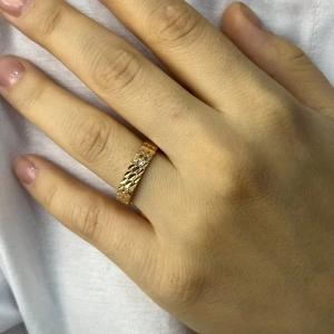 14 AYAR ALTIN 3 SIRA BURMA YÜZÜK