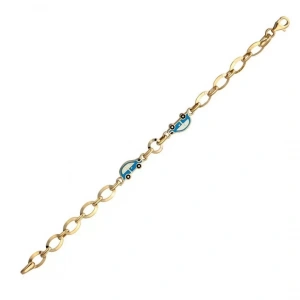 14 Ayar Altın Araba Motifli Çocuk Künyesi