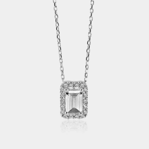 14 Ayar Altın Beyaz Baget Kolye