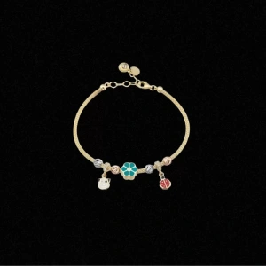 14 Ayar Altın Charm İtalyan Çocuk Bileklik