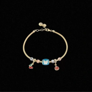 14 Ayar Altın Charm İtalyan Çocuk Bileklik