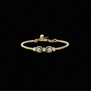 14 Ayar Altın Göz Motifli Çocuk Kelepçesi