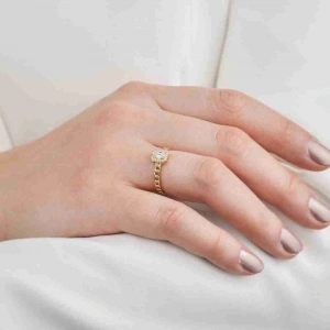 14 Ayar Altın Gurmet Baget Yüzük