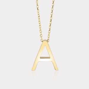 14 Ayar Altın Harf Kolye