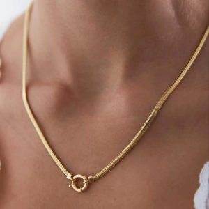 14 Ayar Altın Kilitli Balık Sırtı Zincir