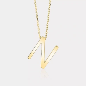 14 Ayar Altın Kişiye Özel Çapraz Harf Kolye