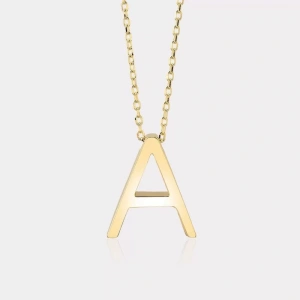 14 Ayar Altın Kişiye Özel Harf Kolye