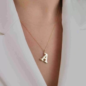 14 Ayar Altın Kişiye Özel Harfli Kolye