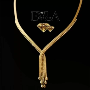 14 Ayar Altın Mesh Örgü Düğün Seti Takımı