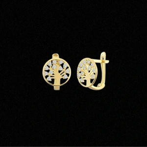 14 Ayar Altın Motifli Çocuk Küpesi